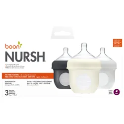 Boon NURSH 4 oz. Silicone Pouch Bottle - Grey