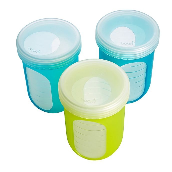 slide 3 of 6, Boon NURSH Milk Storage Lids, 3 ct