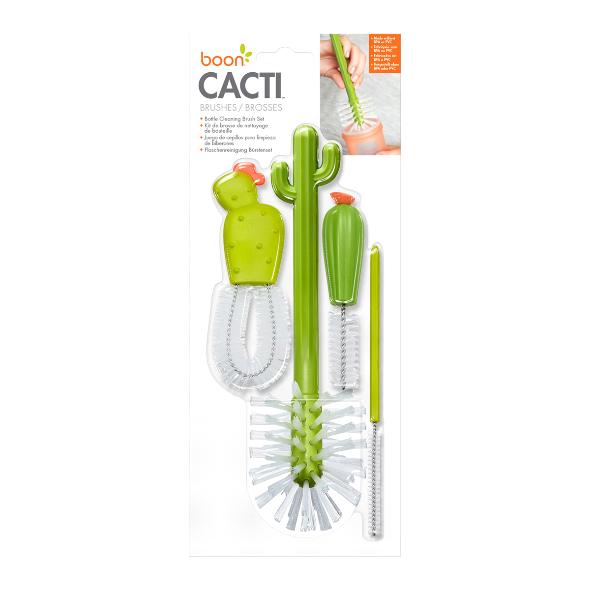 slide 20 of 21, Boon Cacti Bottle Brush Replacement Set, 4 ct