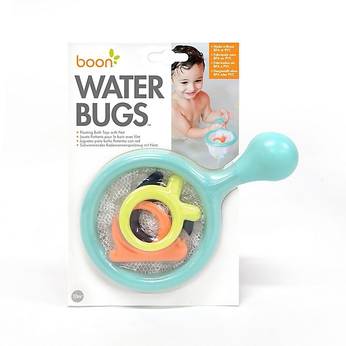 slide 3 of 3, Boon WATER BUGS Floating Bath Toys with Net - Mint, 1 ct