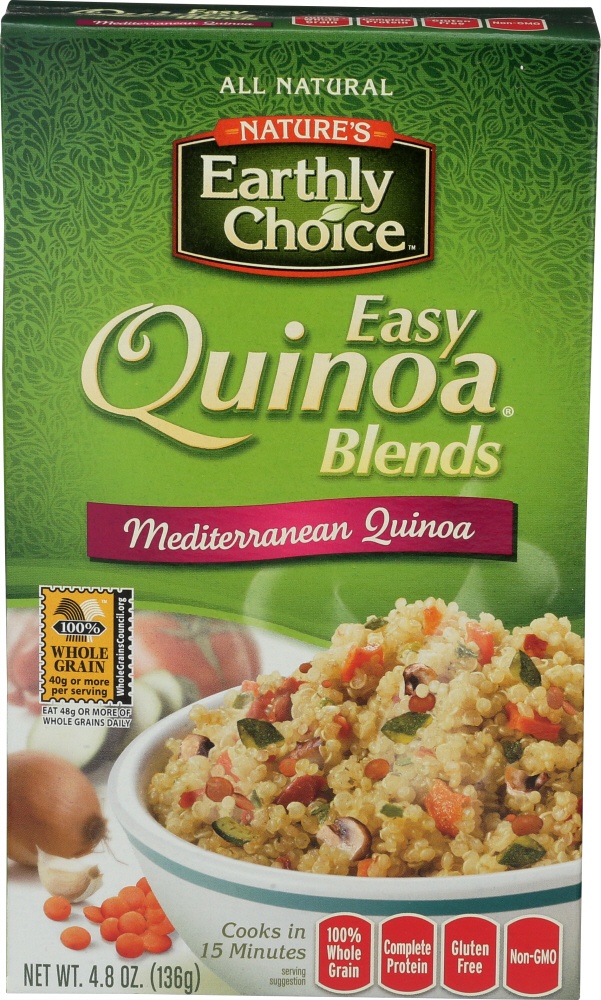 slide 1 of 1, Nature's Earthly Choice Easy Quinoa Blends, Mediterranean, 4.2 oz