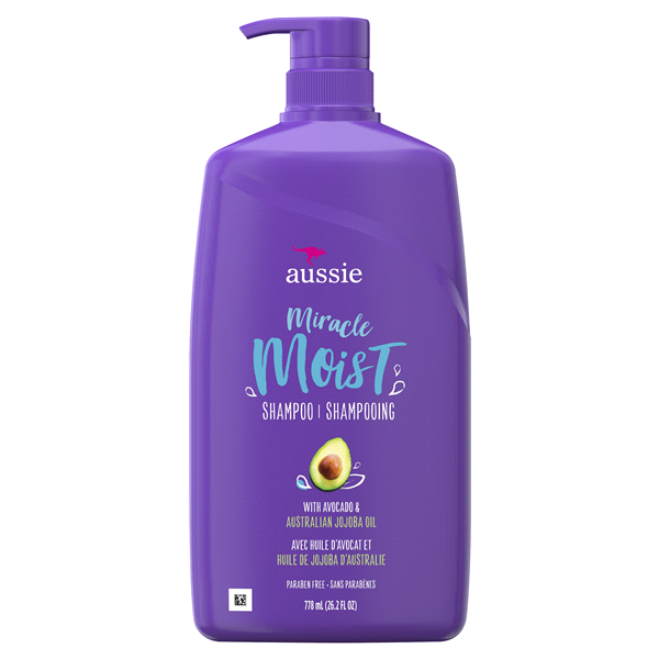 slide 1 of 1, Aussie Paraben-Free Miracle Moist Shampoo with Avocado & Jojoba, 26.2 fl oz