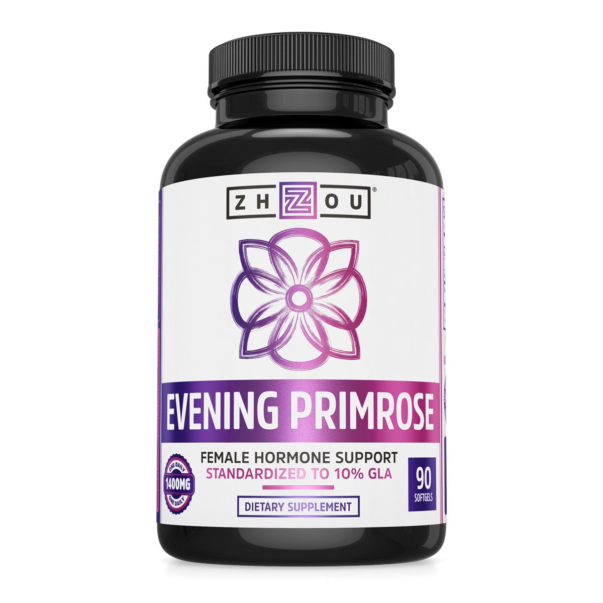 slide 1 of 9, Zhou 1400mg Softgels Evening Primrose 90 ea, 90 ct