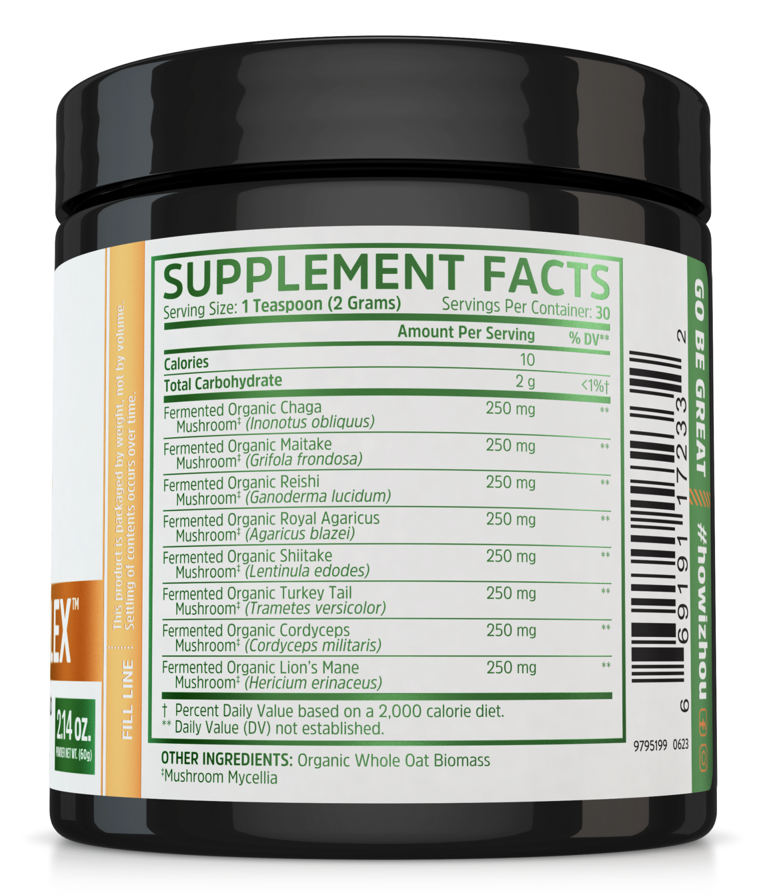 slide 2 of 3, Z Zhou Zhou Mushroom 8 Plex Pwd 2.14Oz, 2.14 oz