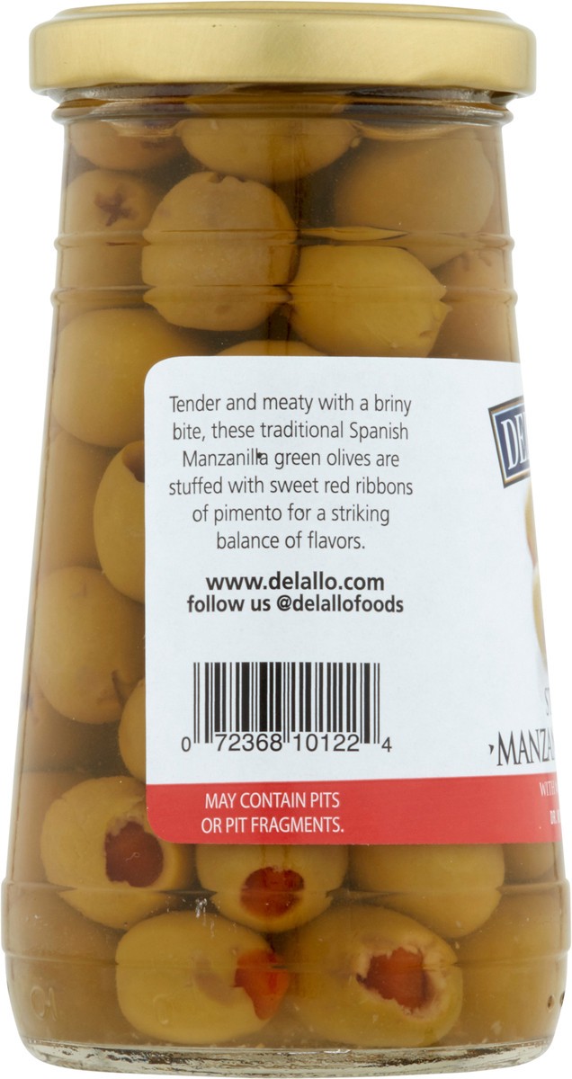 slide 5 of 7, Delallo Olives Stuffed Manzanilla, 5.75 oz