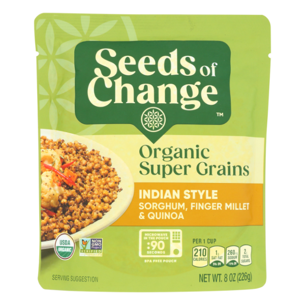 slide 1 of 1, SEEDS OF CHANGE Organic Super Grains Indian Style, 8 oz