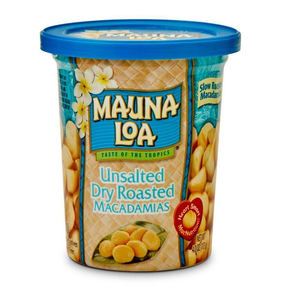 slide 1 of 1, Mauna Loa Unsalted Dry Roasted Macadamias, 4.5 oz