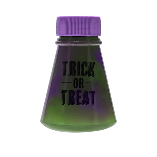 slide 1 of 2, Purple & Green Poison Bottle Slime By Creatology, 1.38 in x 2.36 in x 3.34 in
