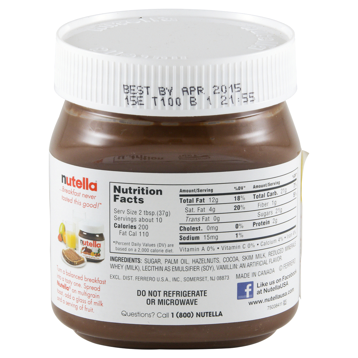 slide 4 of 4, Nutella Chocolate Hazelnut Spread - 13oz, 13 oz