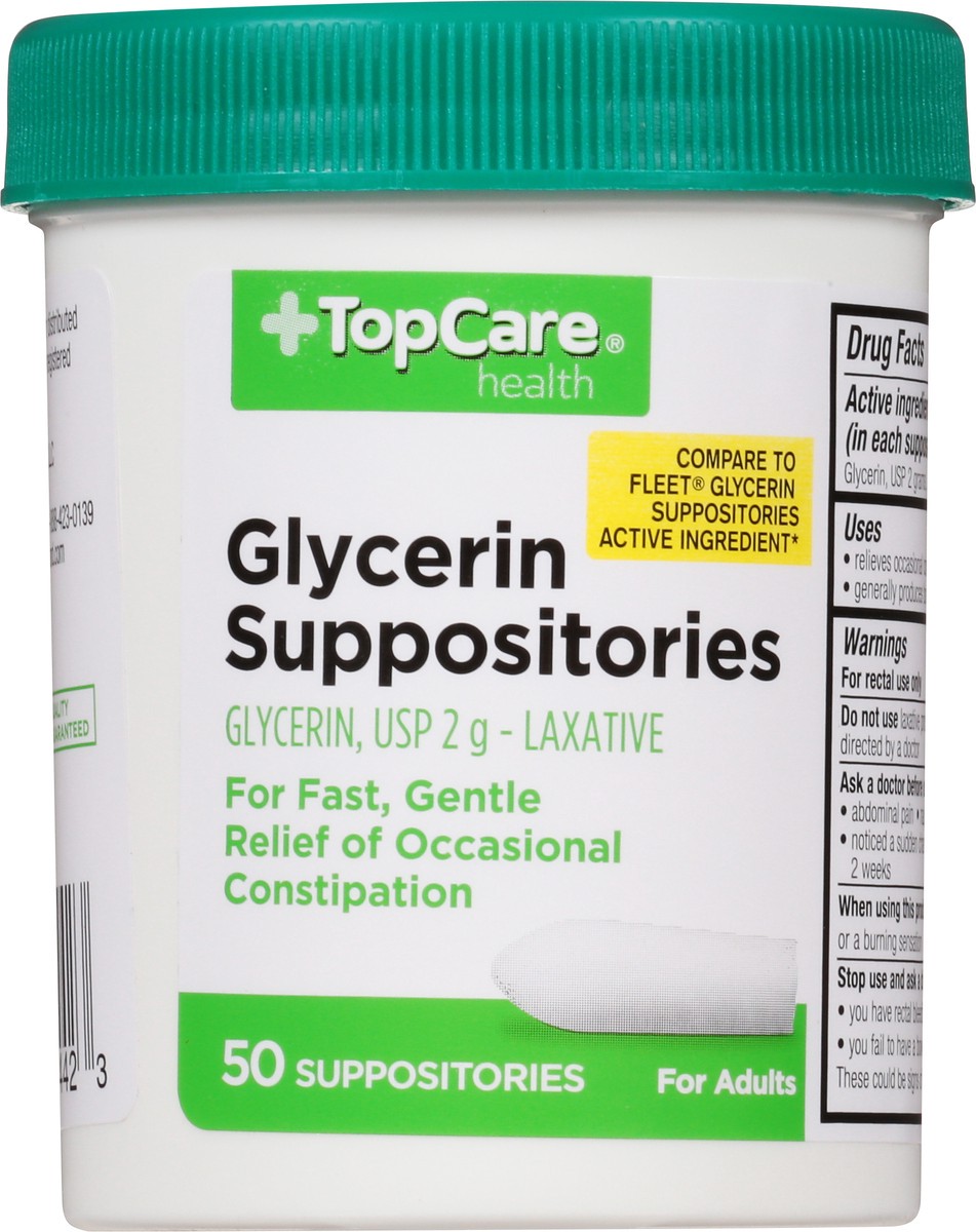 slide 8 of 9, Topcare Suppositories Glycerin Adult, 1 ct
