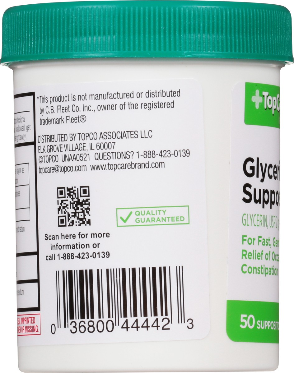 slide 3 of 9, Topcare Suppositories Glycerin Adult, 1 ct