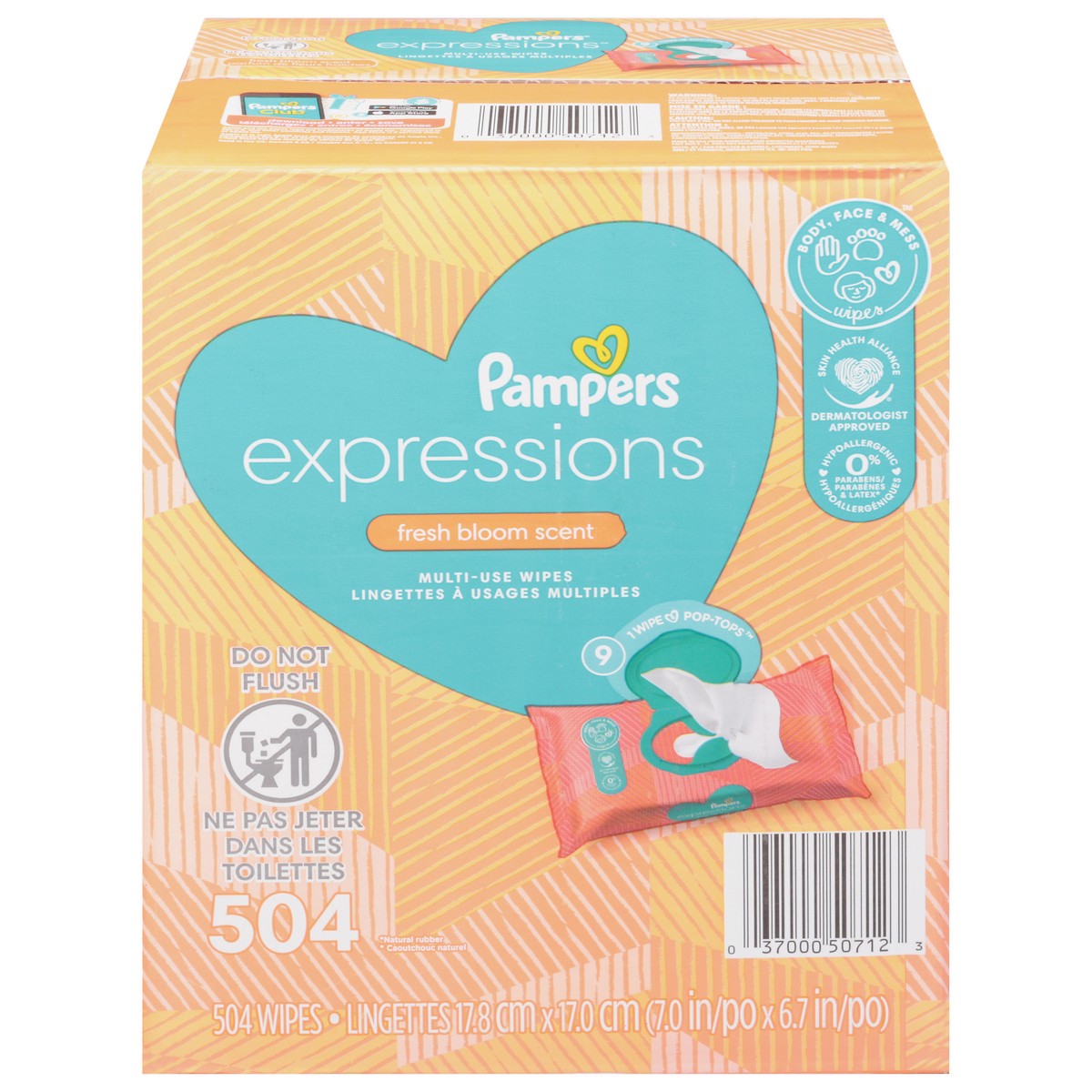 slide 1 of 1, Pampers Baby Wipes Multi-Use Clean Breeze 9X Pop-Top 504 Count, 504 ct