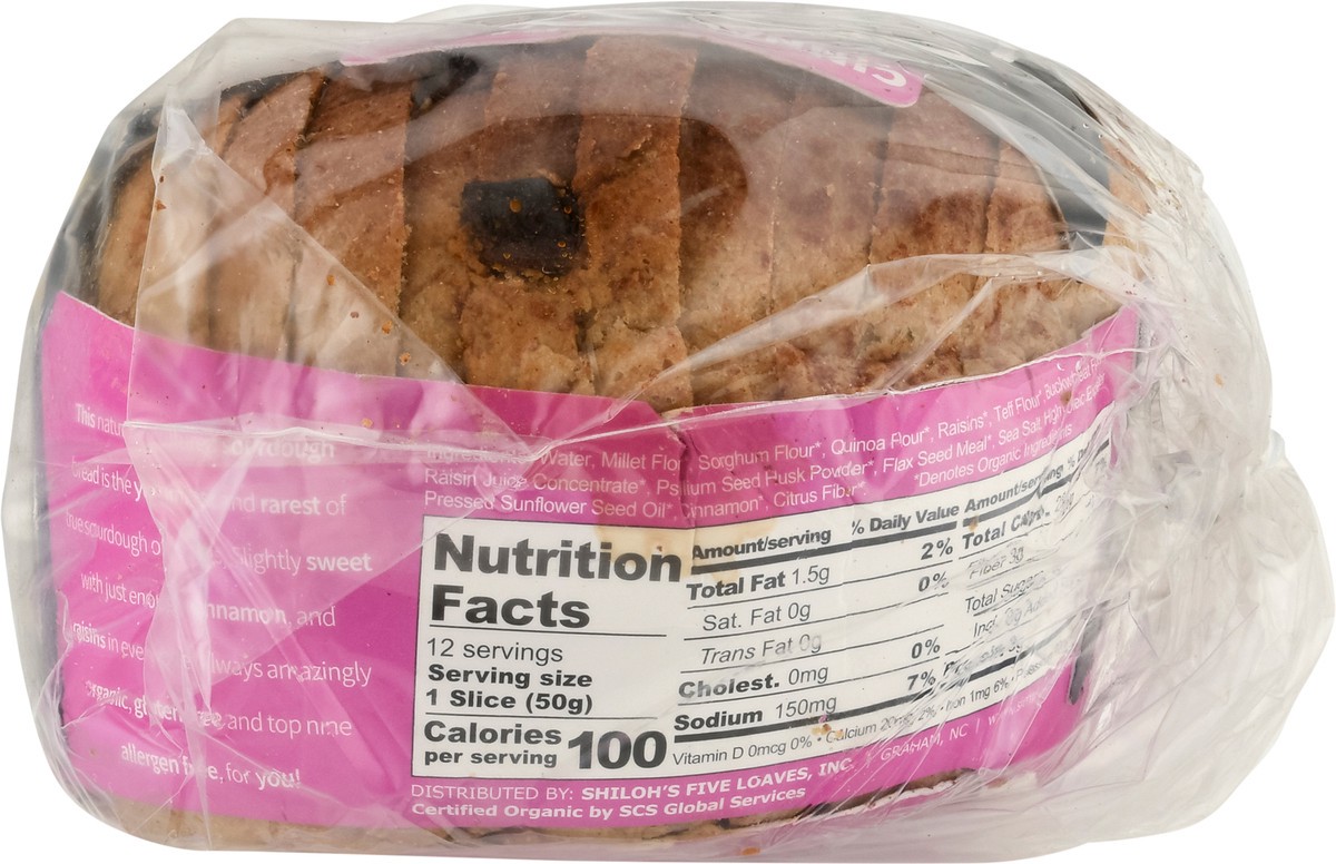slide 12 of 14, Simple Kneads Gluten-Free Organic Swirly Cinnamon Raisin Bread 21 oz, 21 oz