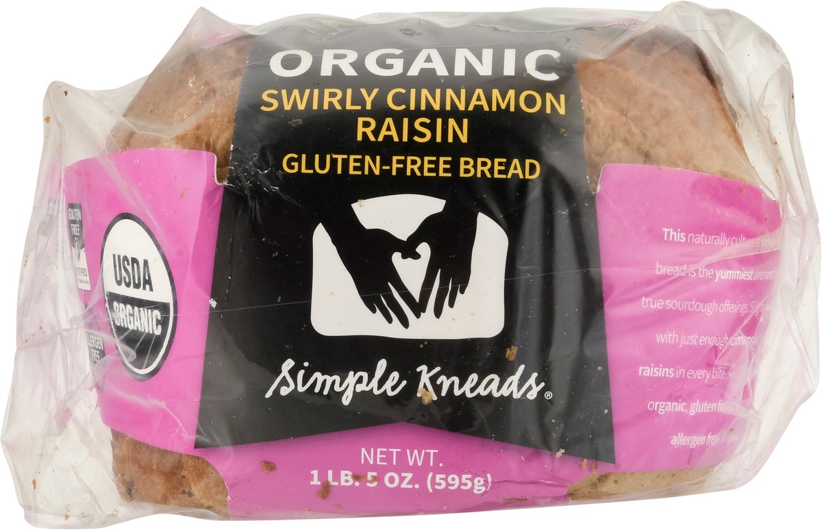 slide 4 of 14, Simple Kneads Gluten-Free Organic Swirly Cinnamon Raisin Bread 21 oz, 21 oz