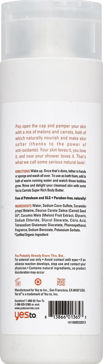 slide 3 of 3, Yes To Carrot Shower Gel, 16.9 oz