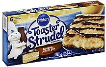 slide 1 of 1, Pillsbury Toaster Strudel Boston Cream Pie Pastries, 6 ct; 11.7 oz