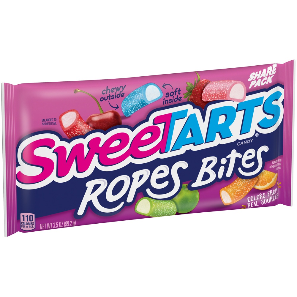 slide 2 of 8, SweeTARTS Ropes Bites Candy Share Pack, 3.5 oz