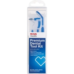 slide 1 of 1, CVS Health Premium Dental Tool Kit With Led Light, 1 ct