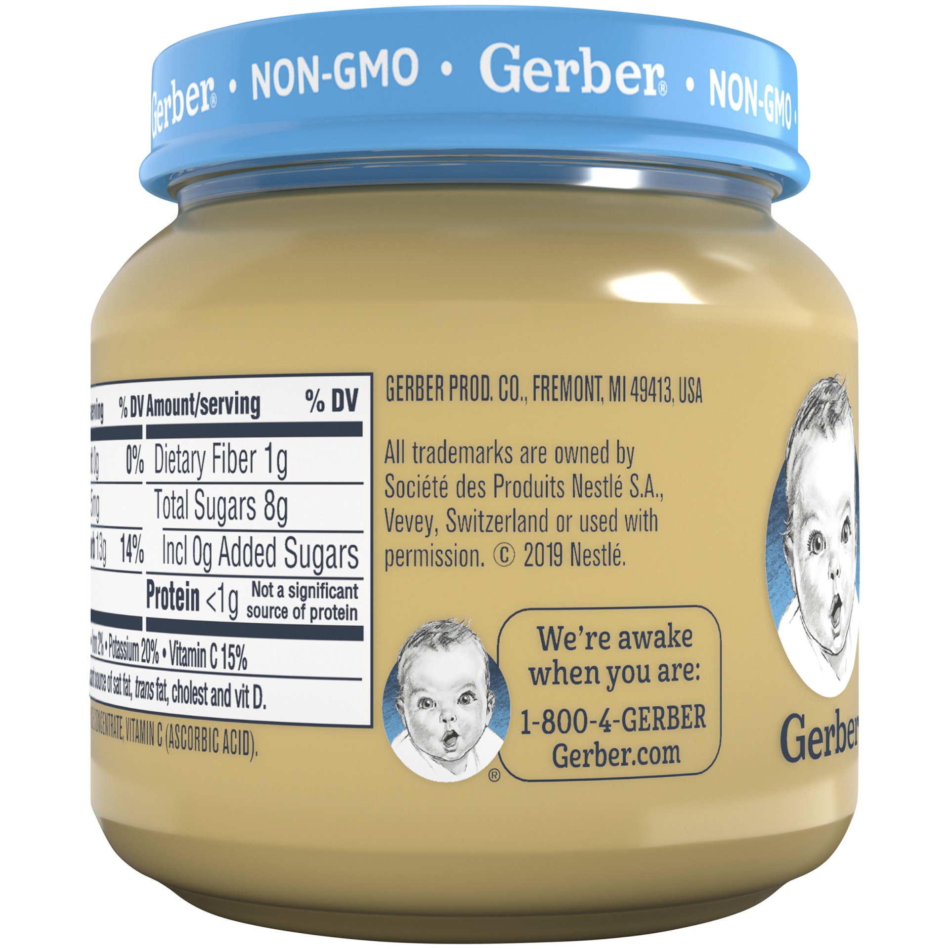 slide 6 of 8, Gerber 2nd Foods Natural Pear Zucchini Baby Food, 4 oz