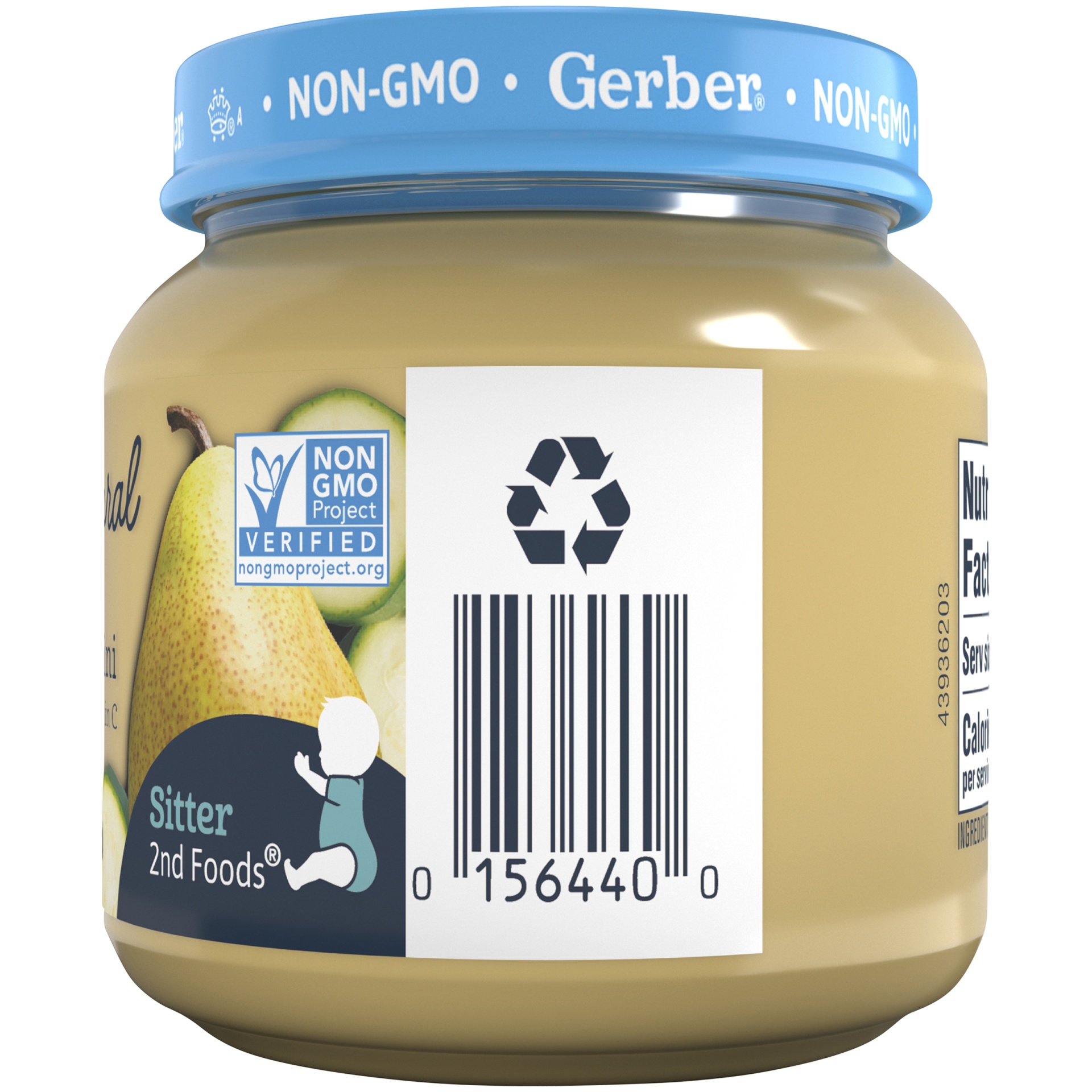 slide 3 of 8, Gerber 2nd Foods Natural Pear Zucchini Baby Food, 4 oz