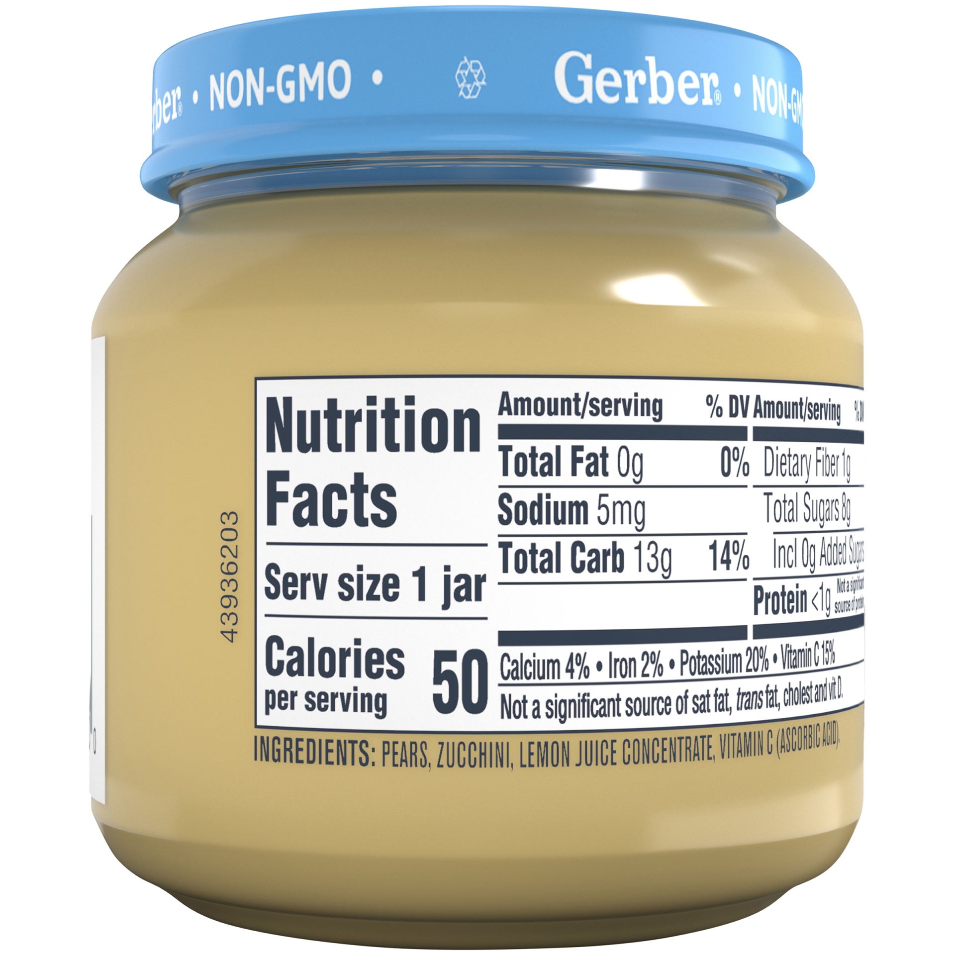 slide 4 of 8, Gerber 2nd Foods Natural Pear Zucchini Baby Food, 4 oz