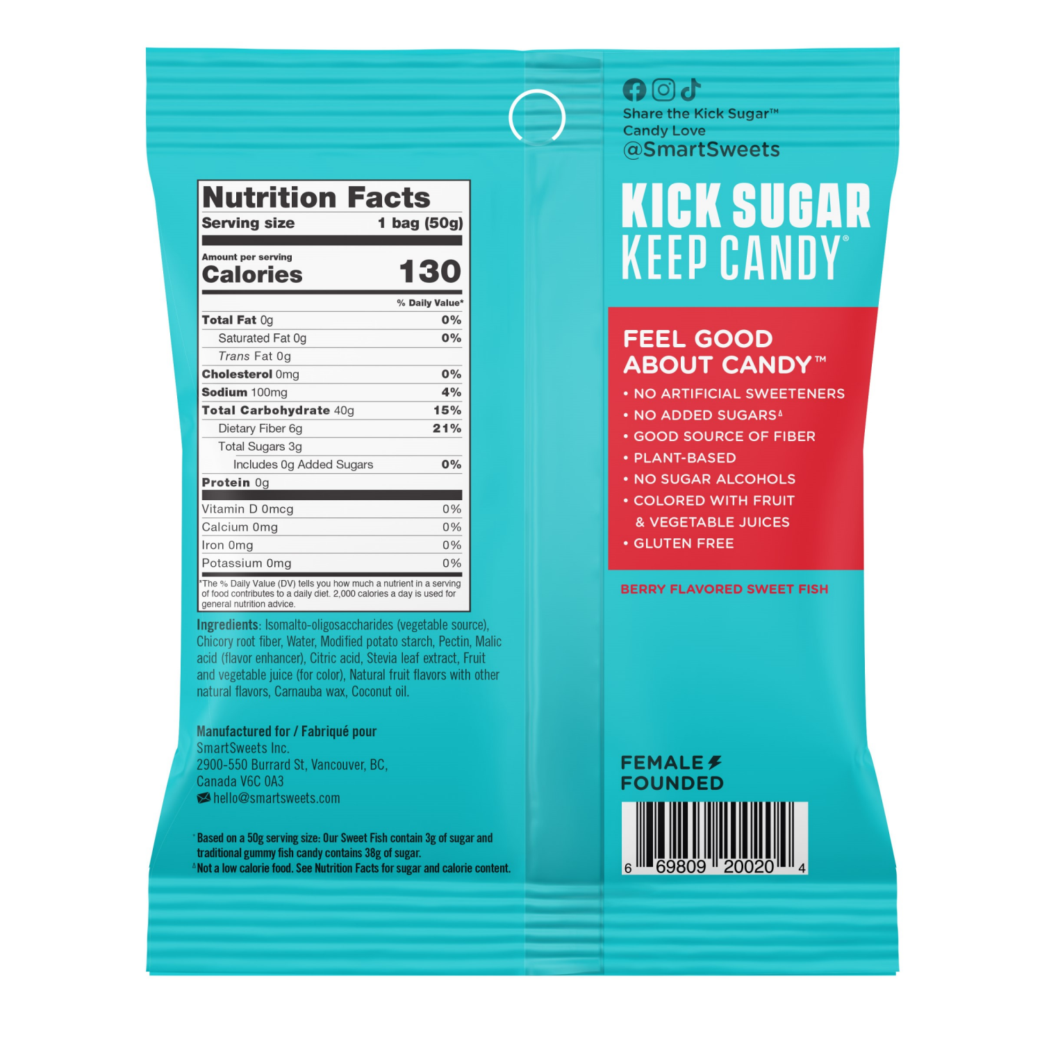 slide 2 of 2, SmartSweets Sweet Fish Candy 1.8 oz, 1.8 oz