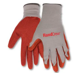 HandCrew Medium/Large Latex Dipped Nylon Gloves, (1-Pair)