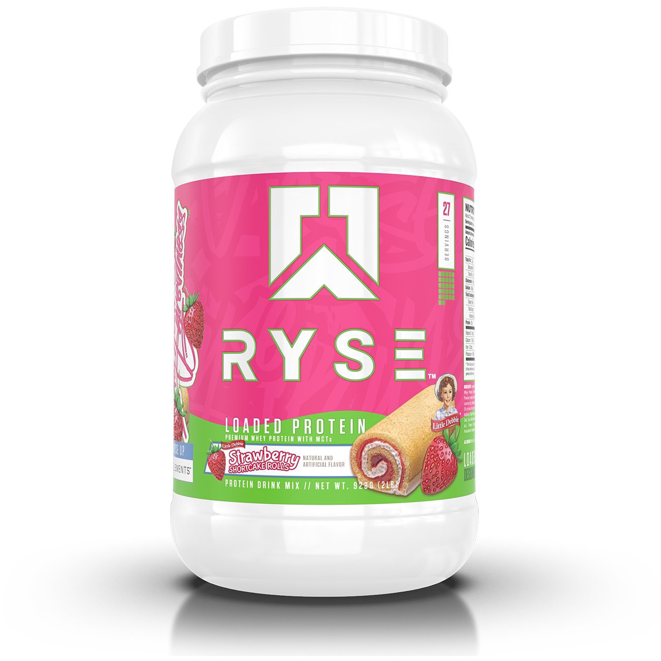 slide 1 of 1, Ryse Core Loaded Protein 27 Serving Little Debbie Strawberry Shortcake Rolls, 2 lb
