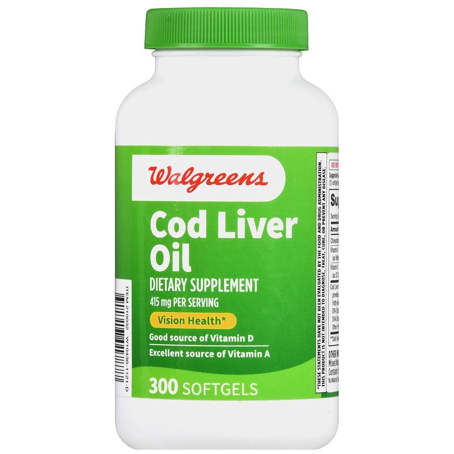 slide 2 of 5, Walgreens Cod Liver Oil Softgels, 300 ct