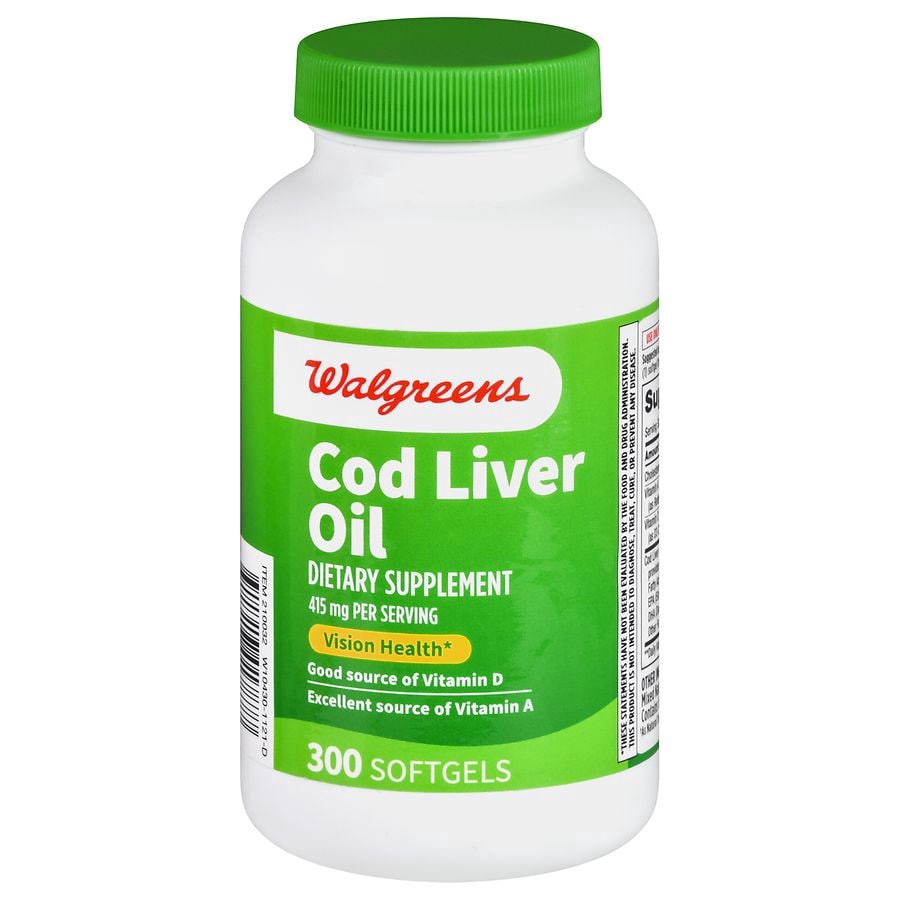 slide 1 of 5, Walgreens Cod Liver Oil Softgels, 300 ct