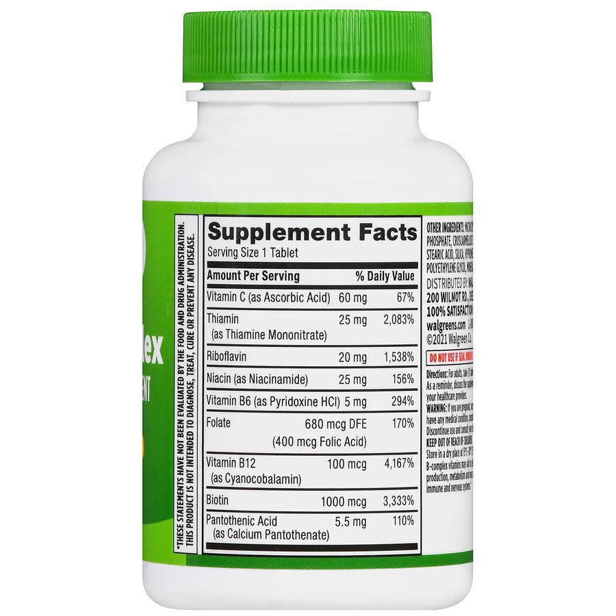 slide 2 of 5, Walgreens Super B-Complex with Vitamin C, 120 ct