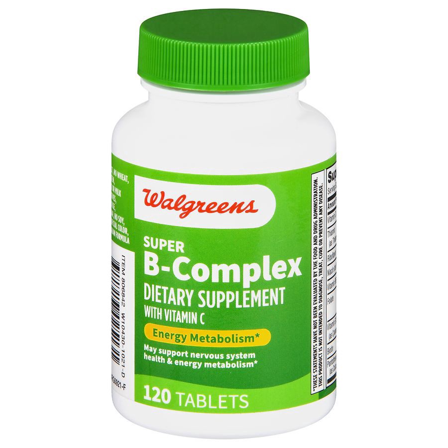 slide 1 of 5, Walgreens Super B-Complex with Vitamin C, 120 ct