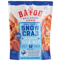 Bayou Boil House by H-E-B Wild Caught Snow Crab Seafood Boil Kit