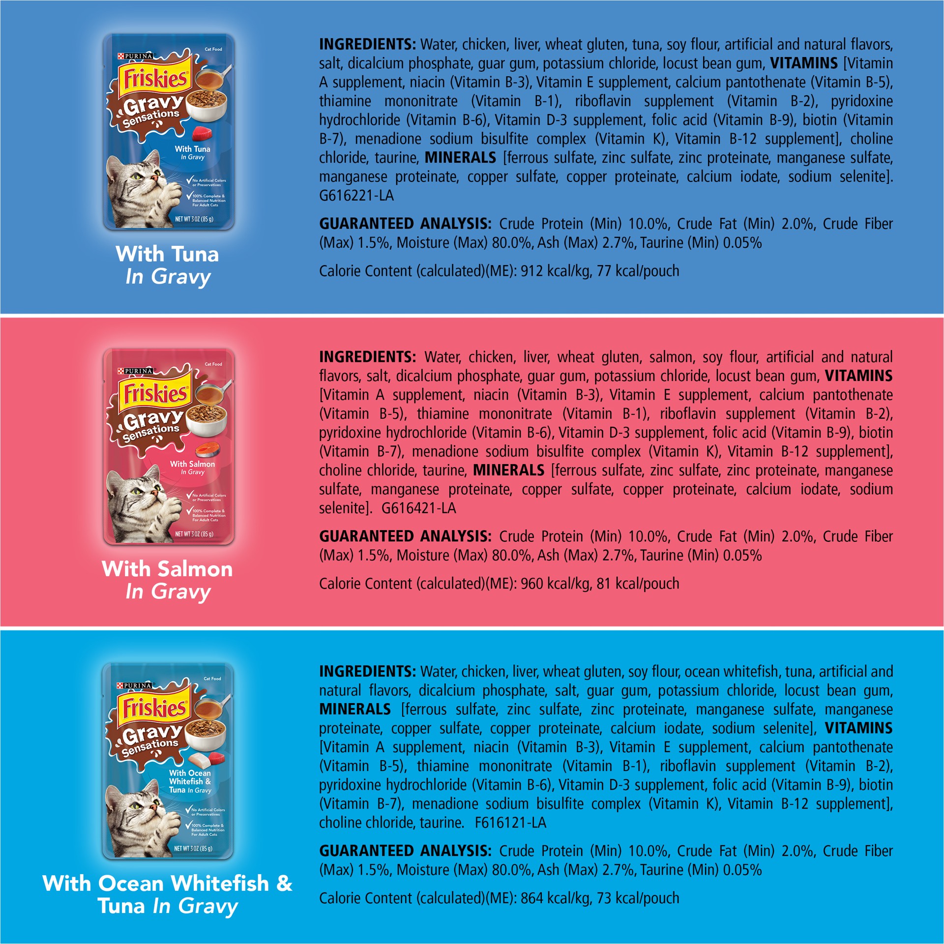 slide 4 of 7, Friskies Purina Friskies Gravy Wet Cat Food Variety Pack, Gravy Sensations Seafood Pouches, 12 ct; 3 oz