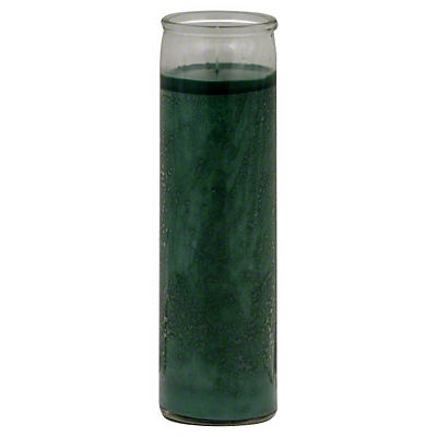 slide 1 of 1, Reed Candle STJCC Clear Glass Green Wax Religious Candle, 1 ct