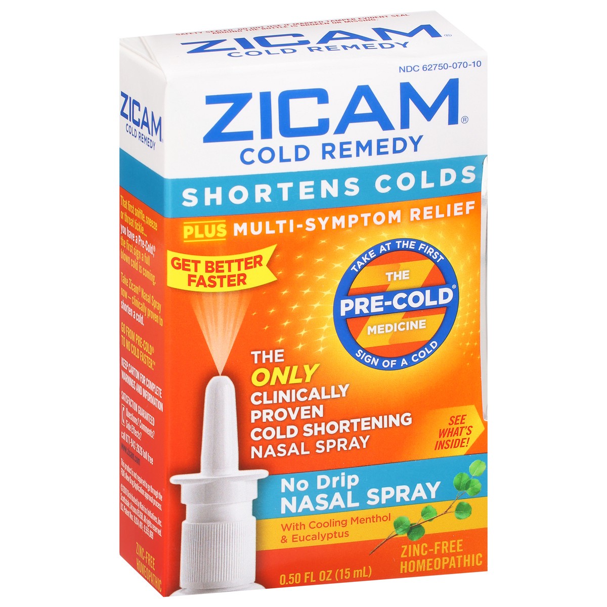 slide 8 of 9, Zicam Cold Remedy Cold Shortening No-Drip Zinc-Free Nasal Spray - 0.5oz, 0.5 fl oz