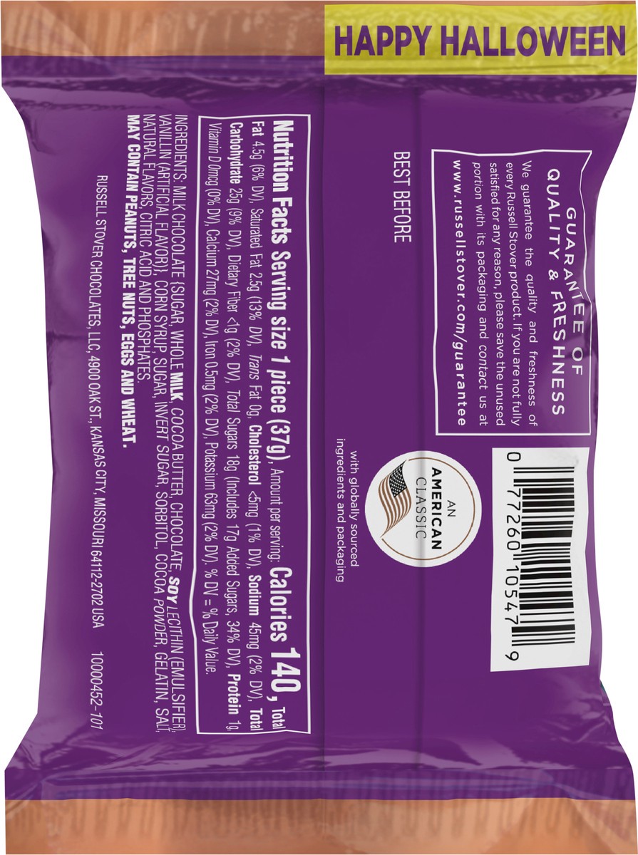 slide 6 of 8, RUSSELL STOVER Halloween Milk Chocolate Chocolate Marshmallow Pumpkin, 1.3 oz., 1.3 oz
