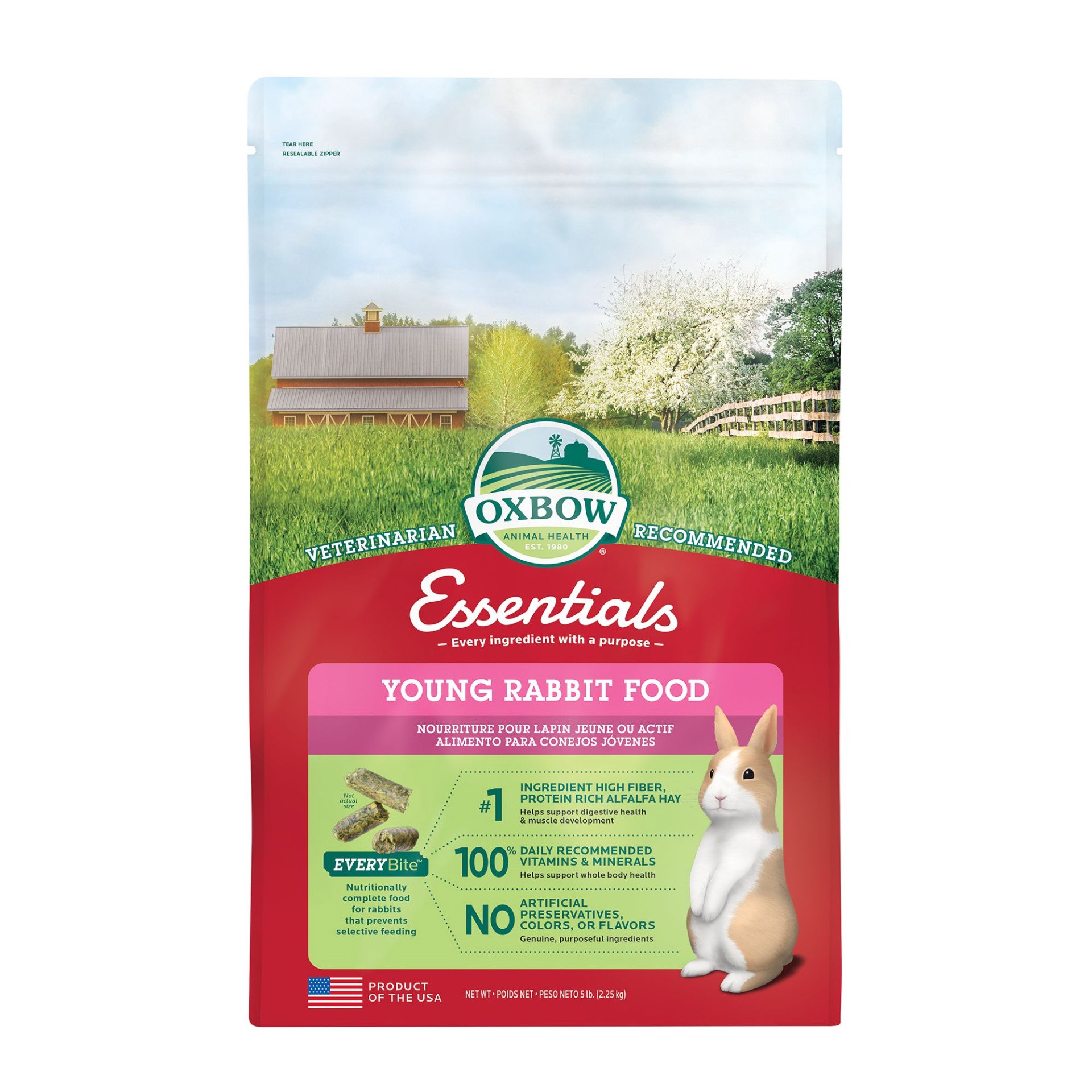 slide 1 of 1, Oxbow Young Rabbit Bunny Basics, 80 oz