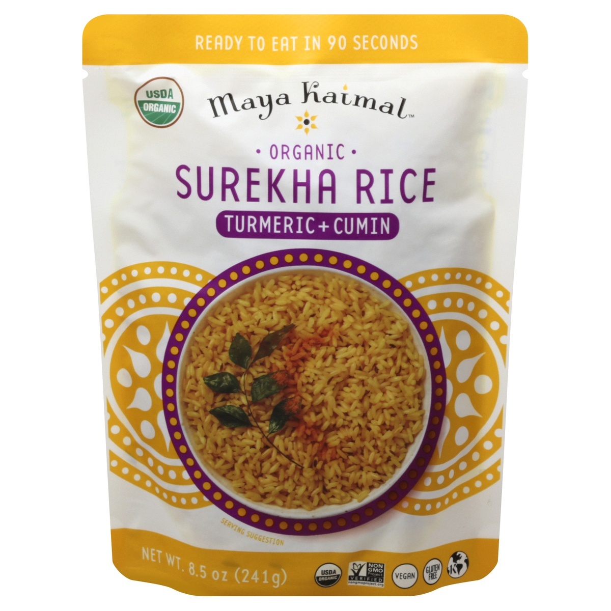 slide 1 of 1, Maya Kaimal Organic Turmeric + Cumin Surekha Rice 8.5 oz, 