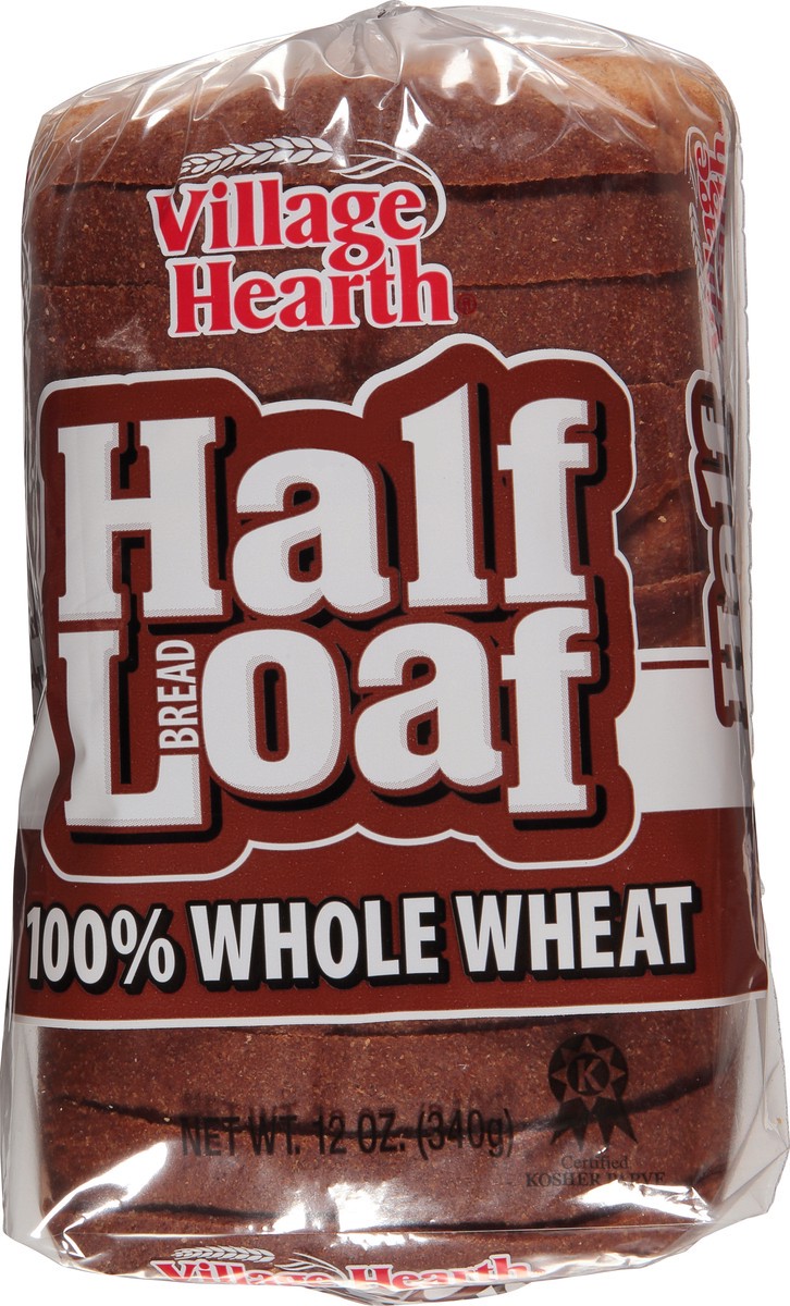 slide 8 of 13, Village Hearth Half Loaf 100% Whole Wheat Bread 12 oz Bag, 12 oz