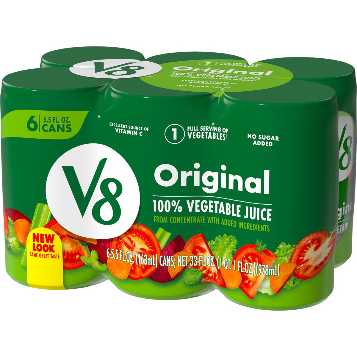 slide 3 of 11, V8 Original 100% Vegetable Juice, 5.5 fl oz Can (Pack of 6), 6 ct; 5.5 fl oz
