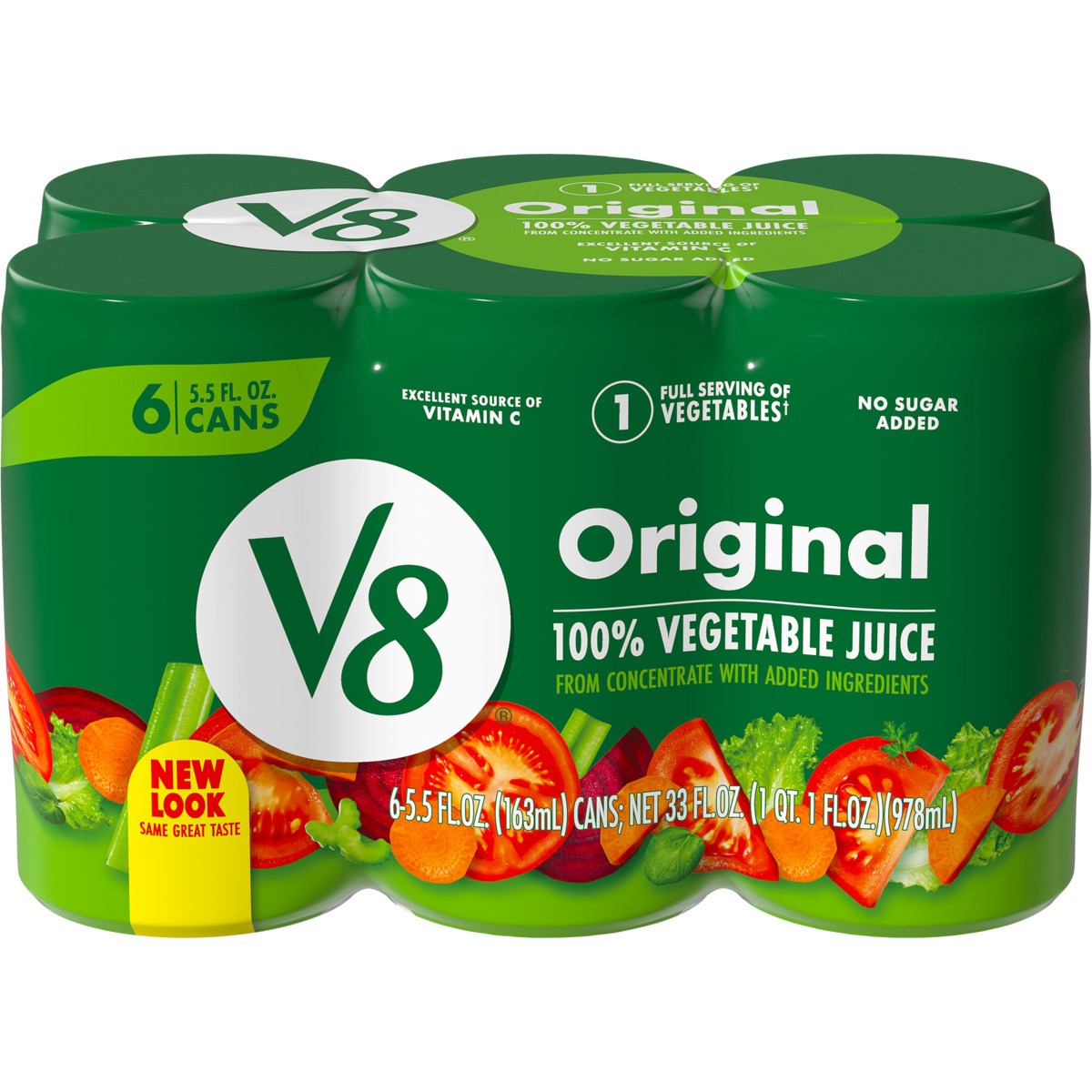 slide 10 of 11, V8 Original 100% Vegetable Juice, 5.5 fl oz Can (Pack of 6), 6 ct; 5.5 fl oz