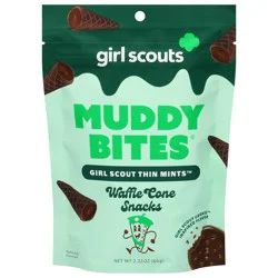 Muddy Bites Girl Scout Thin Mints Waffle Cone Snacks 2.33 oz