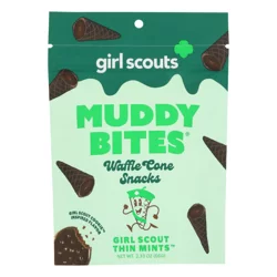 Muddy Bites Girl Scout Thin Mints Waffle Cone Snacks 2.33 oz