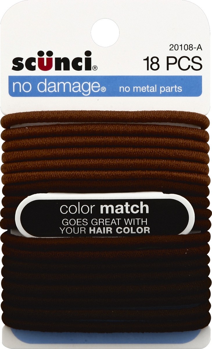 slide 1 of 2, scünci Ponytail Holders 18 ea, 18 ct