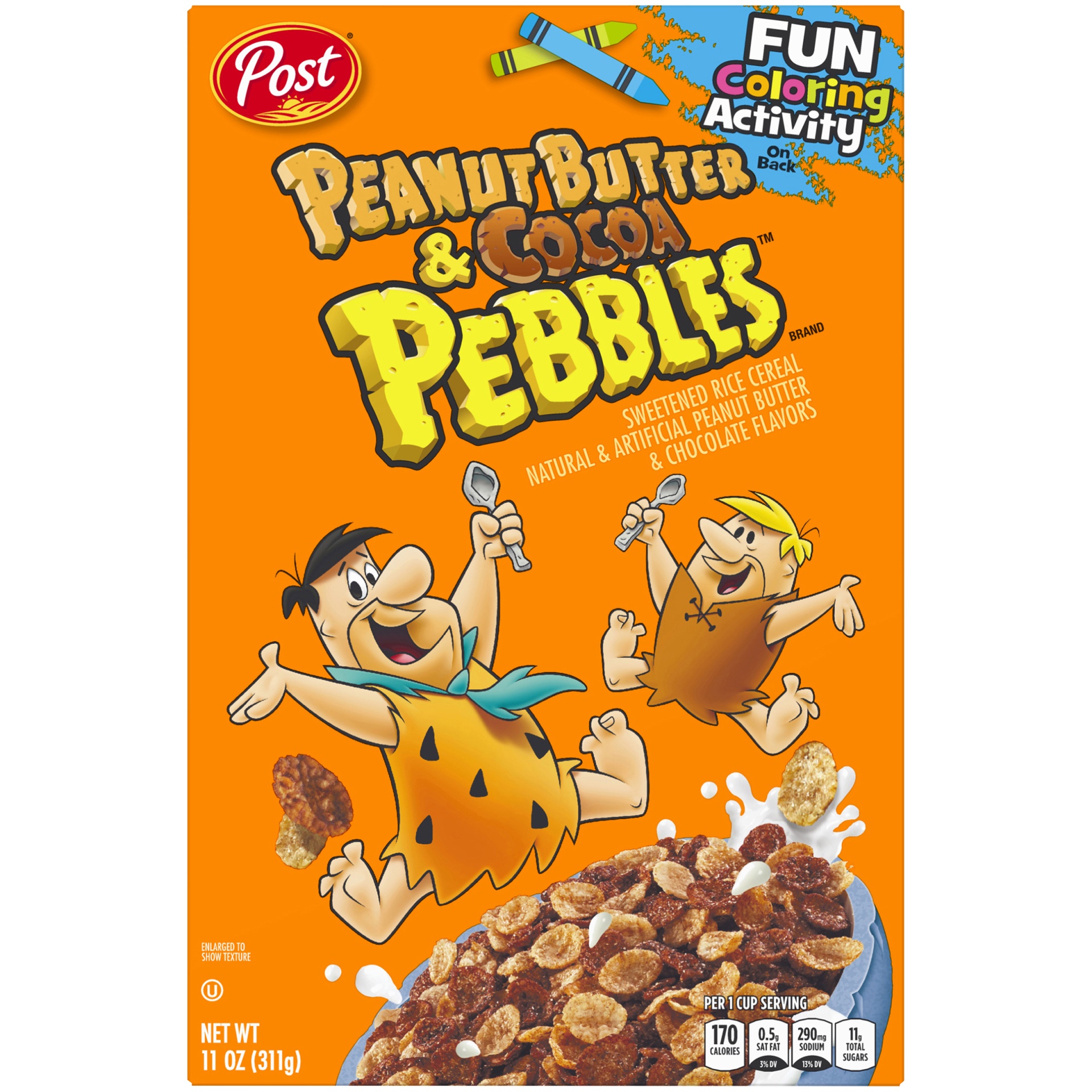 slide 1 of 8, Post Peanut Butter and Cocoa Pebbles Cereal, 11 oz