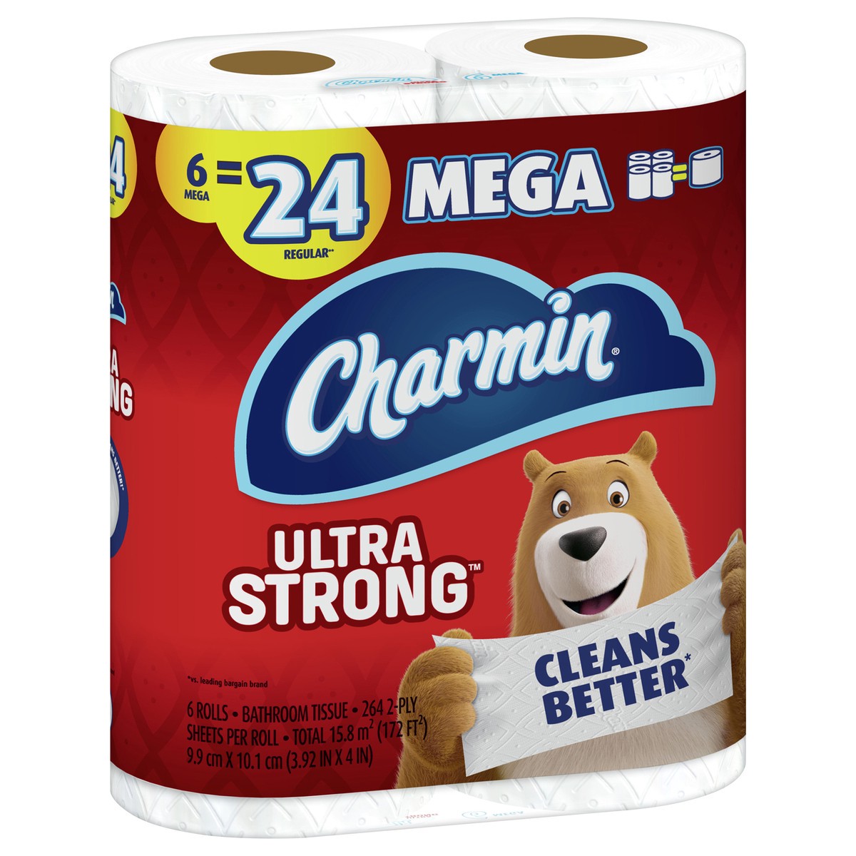 slide 3 of 4, Charmin Ultra Strong Mega, 6 ct