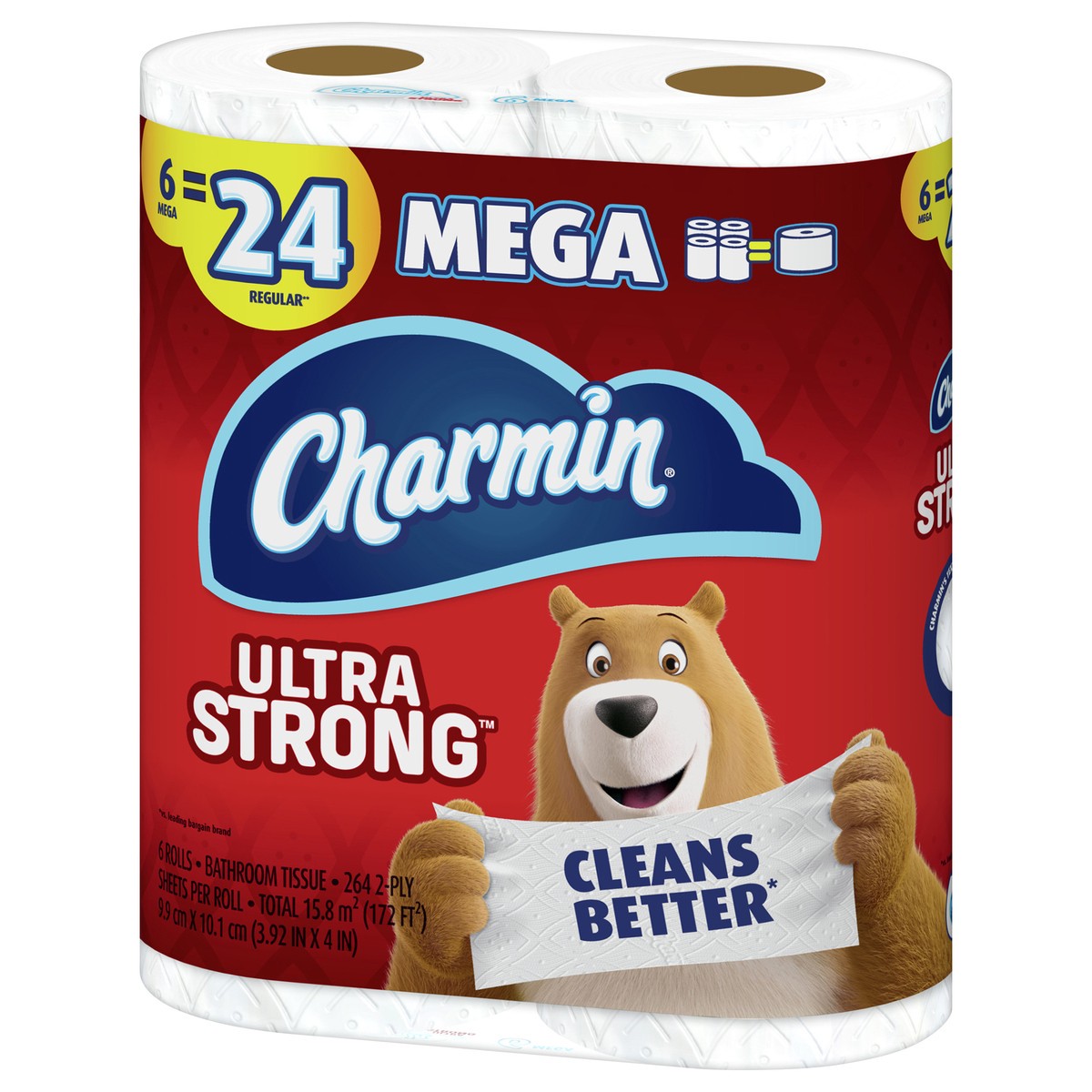 slide 2 of 4, Charmin Ultra Strong Mega, 6 ct