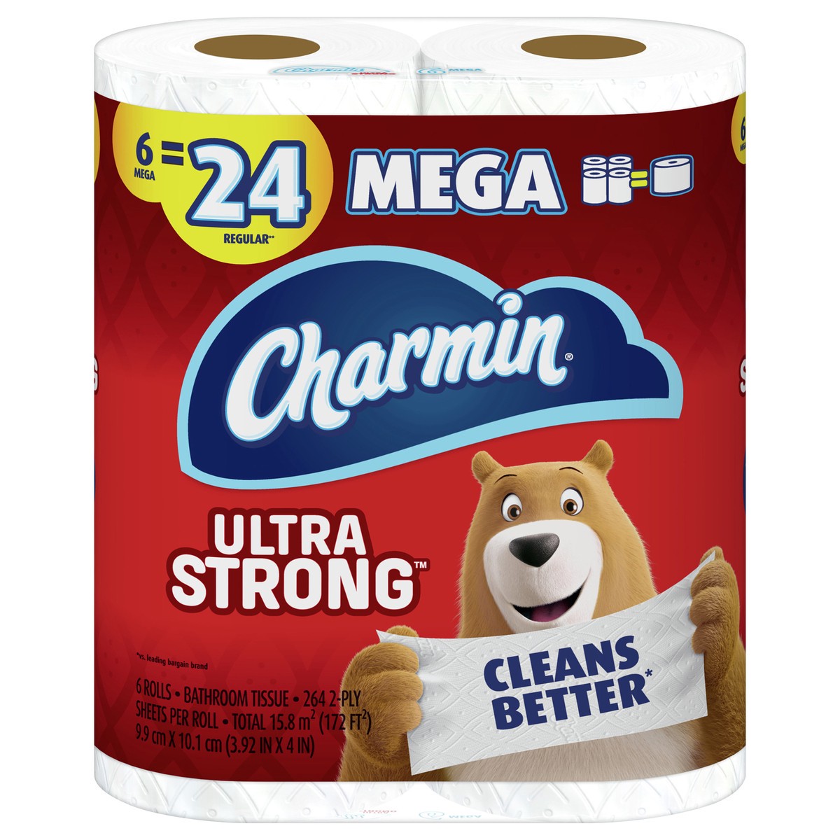 slide 1 of 4, Charmin Ultra Strong Mega, 6 ct