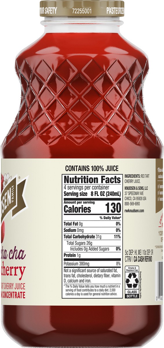 slide 12 of 15, RW Knudsen Family Cha Cha Red Tart Cherry Juice - 32 fl oz, 32 fl oz